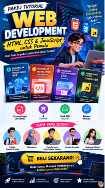 Tutorial Web Development Bahasa Melayu | HTML, CSS & JavaScript untuk Pemula web-development-tutorial-package