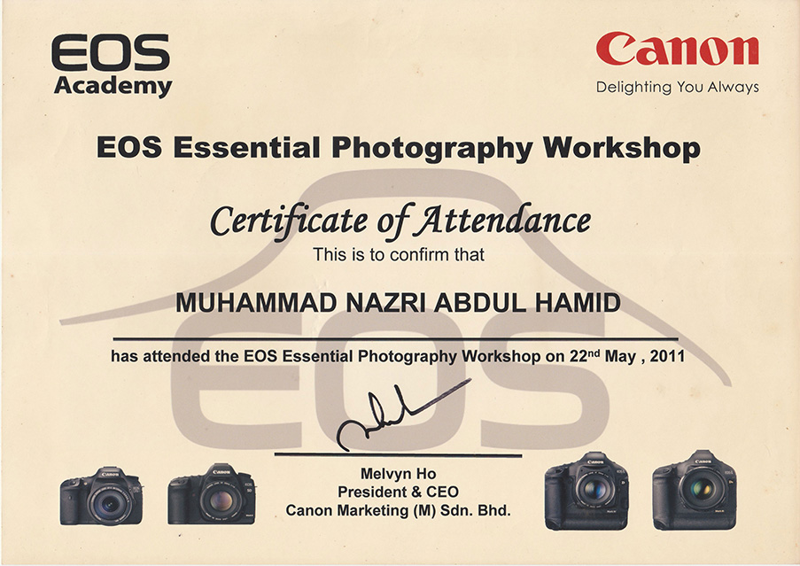 Nazri Canon Cert 1